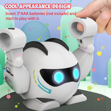 Music Rolling Robot Toy for Toddlers Kids